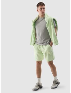 4F Pánské teplákové šortky - zelené