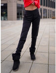 NEYWER Dámské silně zateplené funkční elastické sportovní kalhoty černé UK721