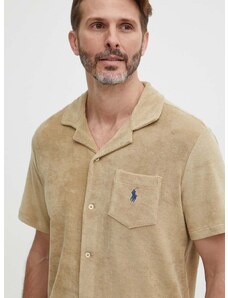 Košile Polo Ralph Lauren pánská, zelená barva, regular, s klasickým límcem, 710899170