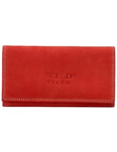 WILD collection Dámská kožená peněženka červená - Wild Tiger Chocky červená