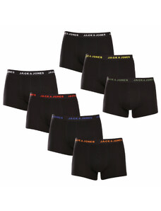 7PACK pánské boxerky Jack and Jones černé (12165587)