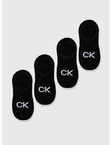 Ponožky Calvin Klein 4-pack dámské, černá barva, 701220509