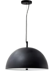 Černé kovové závěsné světlo Kave Home Catlar 40 cm