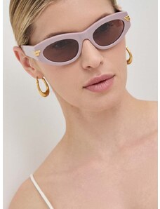 Sluneční brýle Bottega Veneta dámské, růžová barva