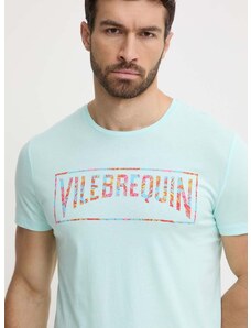 Bavlněné tričko Vilebrequin THOM tyrkysová barva, s potiskem, THOAP349