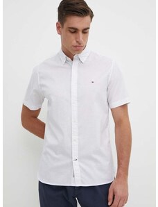 Bavlněná košile Tommy Hilfiger bílá barva, regular, s klasickým límcem