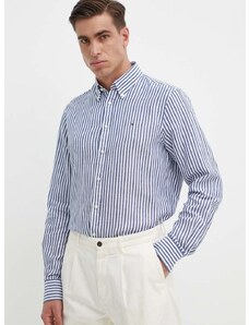 Košile Tommy Hilfiger pánská, tmavomodrá barva, slim, s límečkem button-down, MW0MW34633