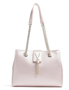 VALENTINO bags kabelka Divina na řetízku metallic růžová