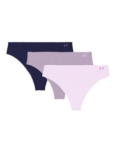 Under Armour Pure Stretch No Show Thong 3 Pack | Purple Ace/Violet Gray/Violet Gray