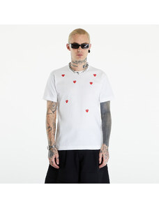 Comme des Garçons PLAY Short Sleeve Logo Print T-Shirt UNISEX White