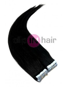 Clipinhair Vlasy pro metodu Invisible Tape / TapeX / Tape Hair / Tape IN 50cm - černé