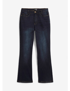 bonprix Strečové džíny High-Waist s pohodlnou pasovkou Modrá