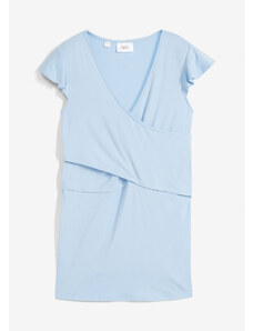 bonprix Kojicí a těhotenské tričko v zavinovacím vzhledu Modrá