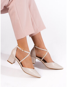 GOODIN Women's light beige pointed sandals