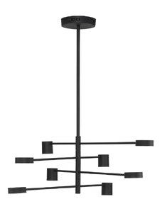 Černé kovové závěsné světlo Nova Luce Nordik II. 100 cm