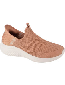 TMAVĚ BÉŽOVÉ SLIP-ON TENISKY SKECHERS ULTRA FLEX 3.0 - COZY STREAK Béžová