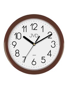 JVD Nástěné hnědé netikající tiché hodiny JVD HP612.16