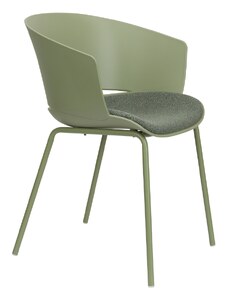 White Label Zelená čalouněná jídelní židle WLL JESSICA