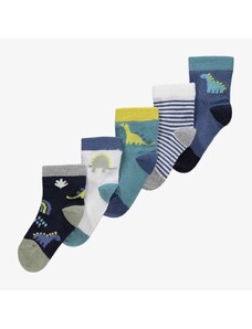 George Dětské ponožky s motivem dinosaurů: balení 5 párů
