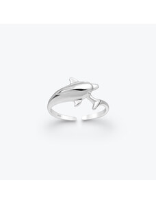 Estemia Stříbrný prsten na nohu Delfín - Ag925