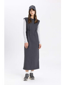 DEFACTO Regular Fit Thin Sweatshirt Fabric Long Sleeve Dress