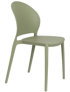 White Label Zelená plastová zahradní židle WLL SJOERD