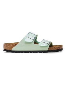 Pantofle Birkenstock Arizona dámské, zelená barva, na platformě, 1026963