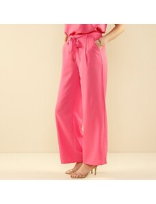 Blancheporte Široké jednobarevné kalhoty růžová 36