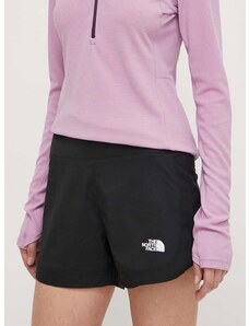 Sportovní šortky The North Face Sunriser dámské, černá barva, hladké, high waist, NF0A88SEJK31