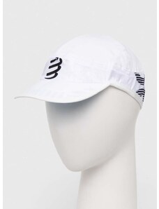 Kšiltovka Compressport Pro Racing Cap bílá barva, vzorovaná, CU00003B