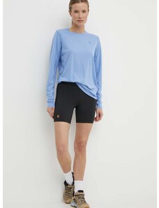 Sportovní šortky Fjallraven Abisko dámské, černá barva, hladké, high waist, F14200146
