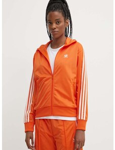 Mikina adidas Originals dámská, oranžová barva, s aplikací, IP0610