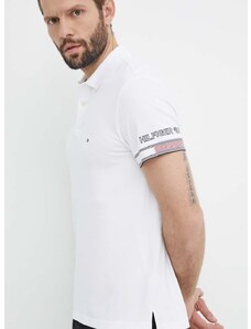 Polo tričko Tommy Hilfiger bílá barva, MW0MW34780