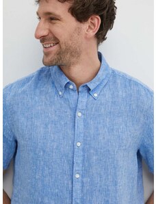 Lněná košile Michael Kors regular, s límečkem button-down