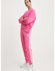 Tepláky adidas růžová barva, vzorované, IS3942
