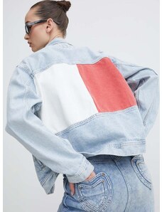 Džínová bunda Tommy Jeans dámská, přechodná, oversize, DW0DW18331