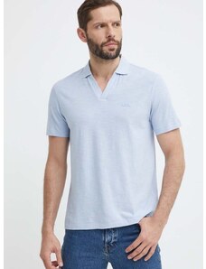 Polo tričko s lněnou směsí Calvin Klein K10K112959