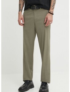 Kalhoty Samsoe Samsoe SAJOHNNY pánské, zelená barva, jednoduché, M24100062