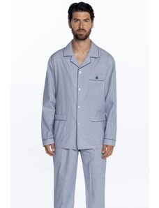 GUASCH Pánské pyžamo RAUL, V dárkovém boxu, Modrá, Dlouhý rukáv