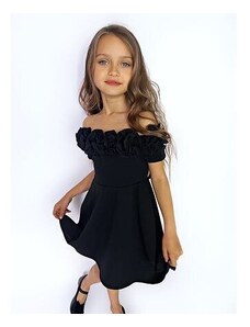 By Mini - butik Maxi točivé šaty frill černé