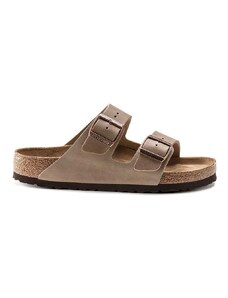 Kožené pantofle Birkenstock Arizona dámské, béžová barva