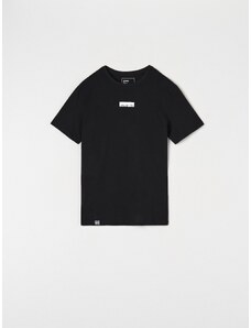 Sinsay - Bavlněné tričko s potiskem - černá