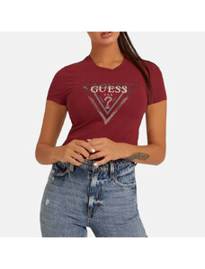 Dámské vínové triko Guess 55773