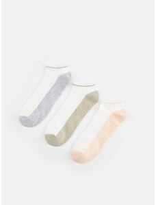 Sinsay - Sada 3 párů ponožek - béžová