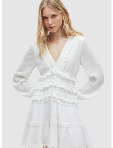 Šaty AllSaints ZORA DRESS bílá barva, mini, WD462Y
