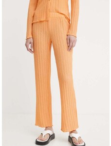Kalhoty Résumé AllegraRS Pant dámské, oranžová barva, jednoduché, high waist, 20461120