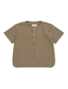 Dětské bavlněné tričko Konges Sløjd hnědá barva