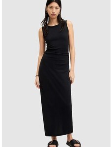 Bavlněné šaty AllSaints KATARINA DRESS černá barva, maxi, W009DA