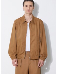 Bunda A.P.C. blouson gilbert pánská, hnědá barva, přechodná, COGXS-H02922