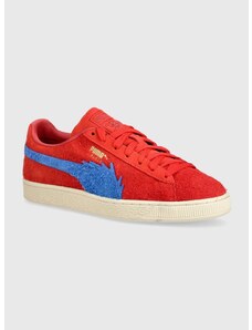 Semišové sneakers boty Puma PUMA X ONE PIECE červená barva, 396520